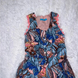 Tori Richard Express Yourself Rebekah Romper size Small Floral Preppy Print
